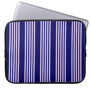 Capa Para Notebook Púrpura Lilac e marinho azul cinco faixas