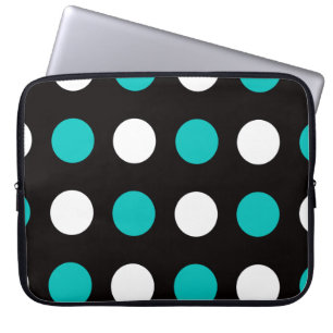 Capa Para Notebook Púrpura Preta Grande Bolinhas