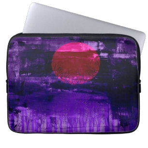 Capa Para Notebook Púrpura Sunset Pintura Abstrato 3