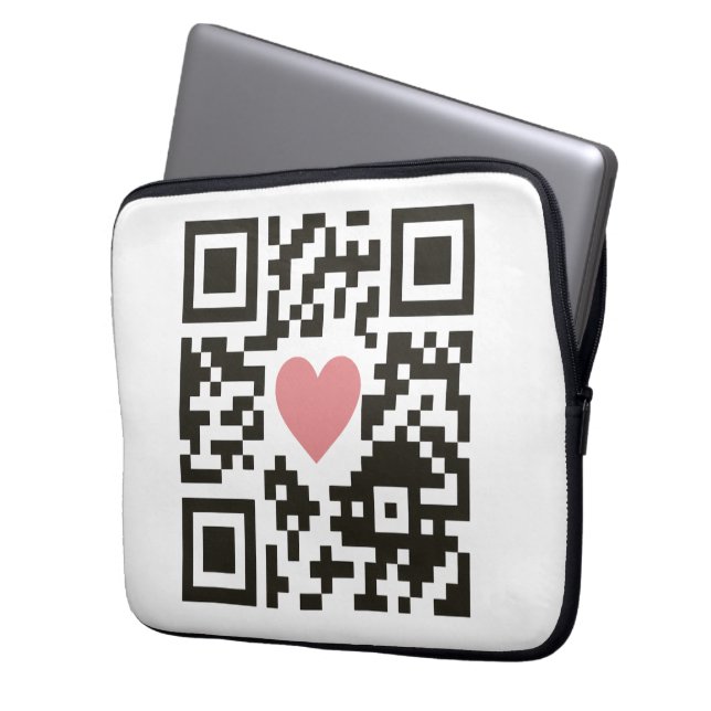 Capa Para Notebook QR Love Code (Frente Esquerda)