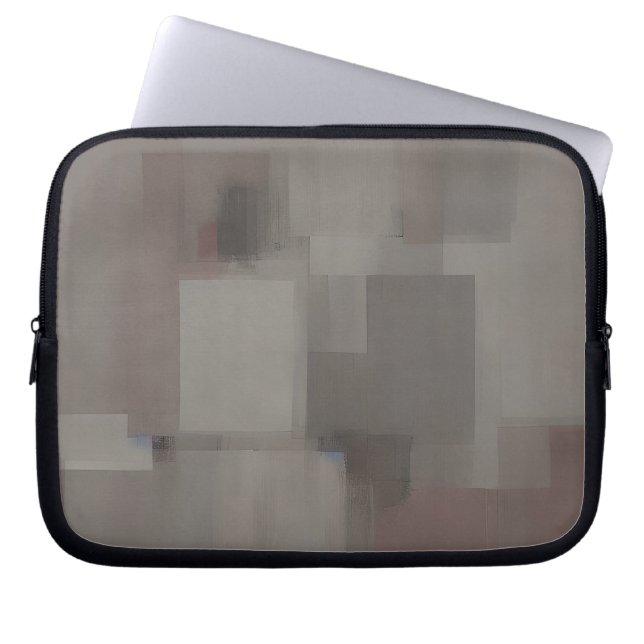 Capa Para Notebook Quadrados abstratos em tons terrosos (Frente)
