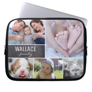 Capa Para Notebook Quadro Personalizável de Colagem de Fotos da Famíl