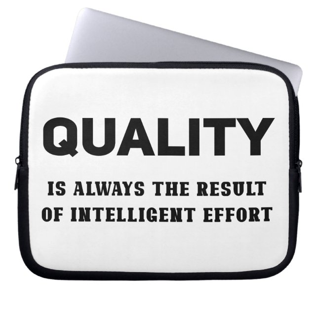 Capa Para Notebook Qualidade É Sempre Resultado De Esforço Inteligent (Frente)