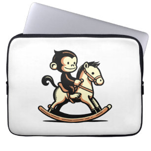Capa Para Notebook Qualquer Macaco Colorido No Cavalo Rocco