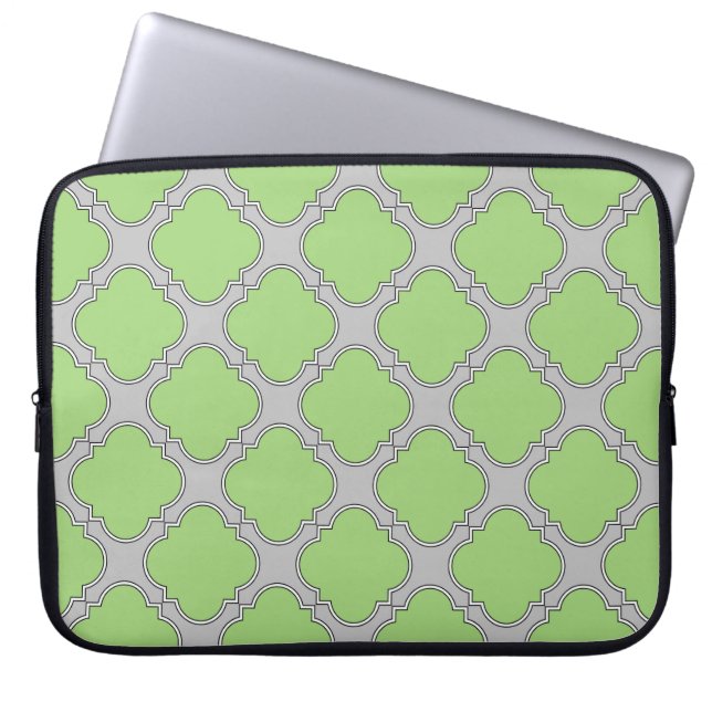 Capa Para Notebook Quatrefoil Verde (Frente)