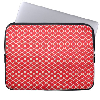 Capa Para Notebook Quatrefoil vermelho