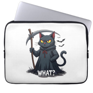 Capa Para Notebook Que Gato Preto Gato Negro Assustado Gato Irritado