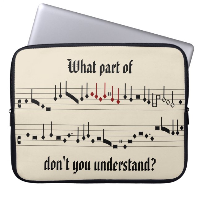 Capa Para Notebook Que parte do Laptop de notação medieval renascenti (Frente)