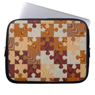 Capa Para Notebook Quebra-cabeça de serra de madeira