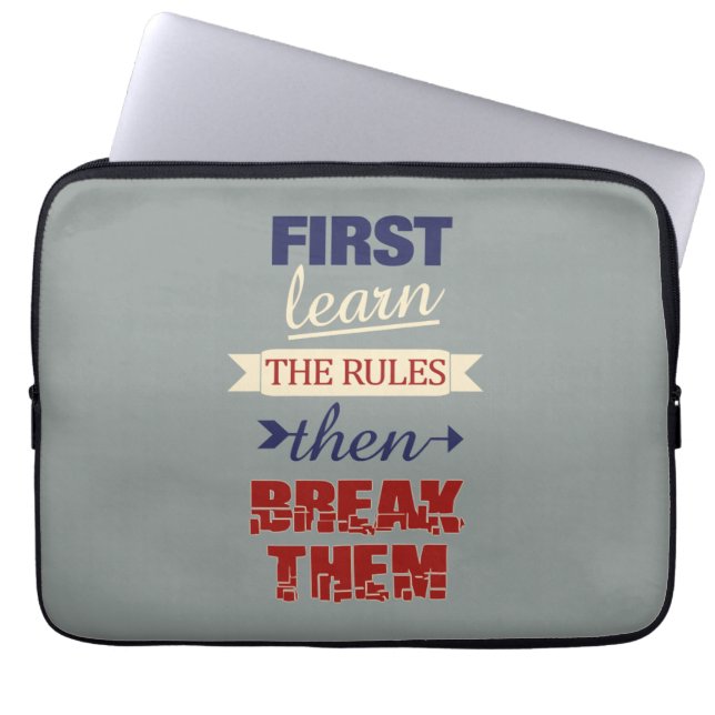 Capa Para Notebook Quebrando bolsas de laptop de Regras (Frente)
