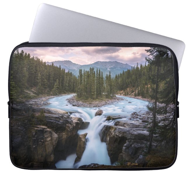Capa Para Notebook Quedas | Jasper National Park, Canadá (Frente)