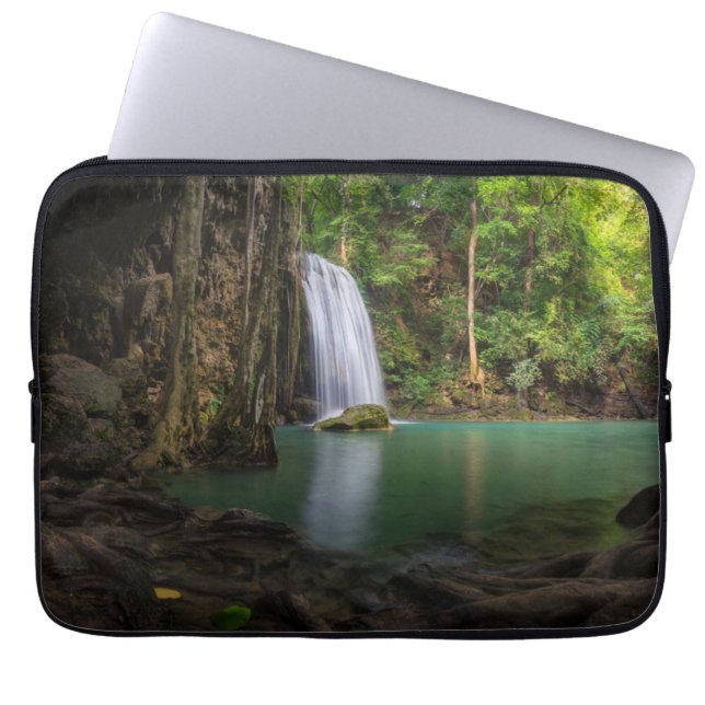 Capa Para Notebook Quedas | Primavera RainForest Waterfall Tailândia (Frente)