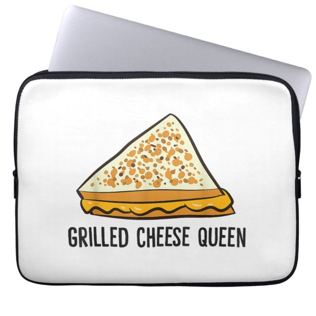 Capa Para Notebook Queijo grelhado Rainha Engraçada Engraçado Queijo  (Frente)