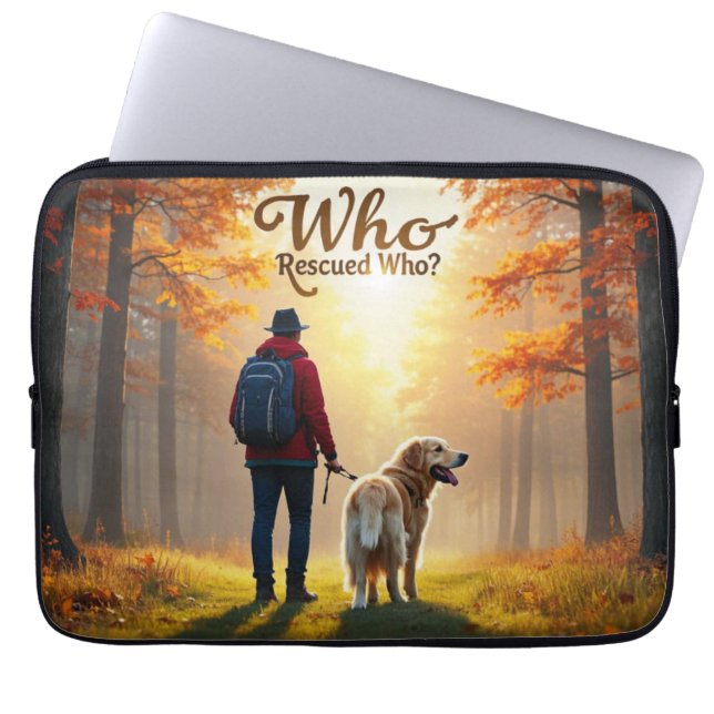 Capa Para Notebook Quem Resgatou Quem - Homem, ouro de caminhada (Frente)