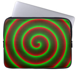 Capa Para Notebook Quer mudar? Espiral verde chamativo.