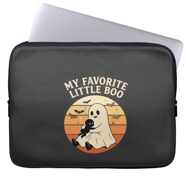 Capa Para Notebook Querido Pequeno Boo Fantasma de Halloween Bebê Ret (Frente)