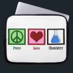 Capa Para Notebook Química do amor da paz<br><div class="desc">Um sinal de paz,  coração,  e uma taça da química usada em uma experiência da ciência usada por cientistas.</div>