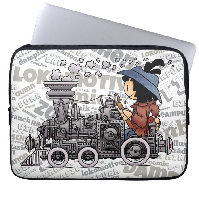Capa Para Notebook Quinns Dampf-Lokomotive (Frente)