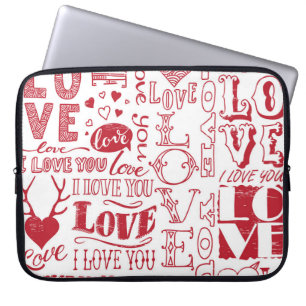 Capa Para Notebook rabiscos de amor feitos à mão
