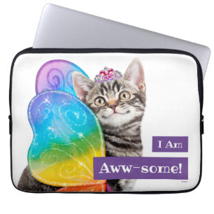 Capa Para Notebook Rainbow Butterfly Princesa Kitten