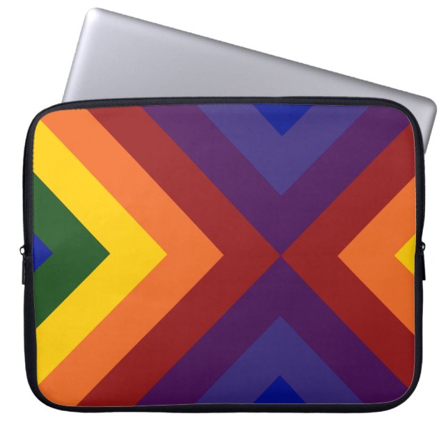 Capa Para Notebook Rainbow Chevrons (Frente)