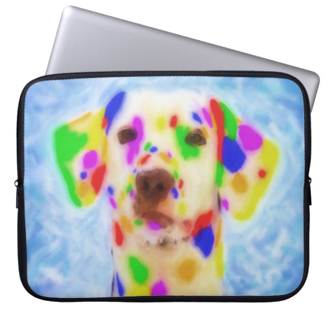 Capa Para Notebook Rainbow Dalmatian (Frente)