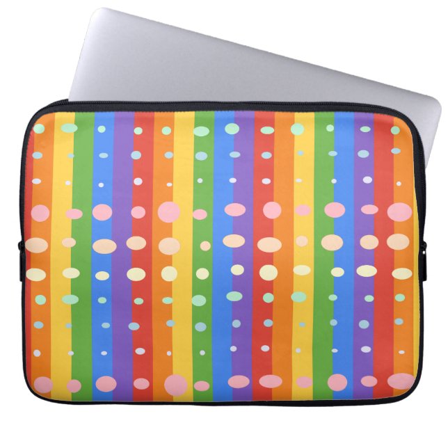 CAPA PARA NOTEBOOK RAINBOW DOT STRIPES (Frente)