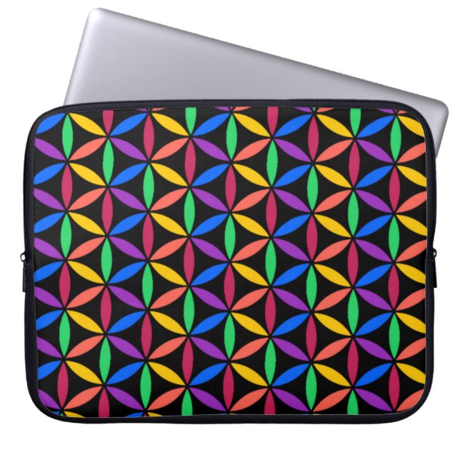 Capa Para Notebook Rainbow Flower of Life Standard (Flor da Vida) (Frente)