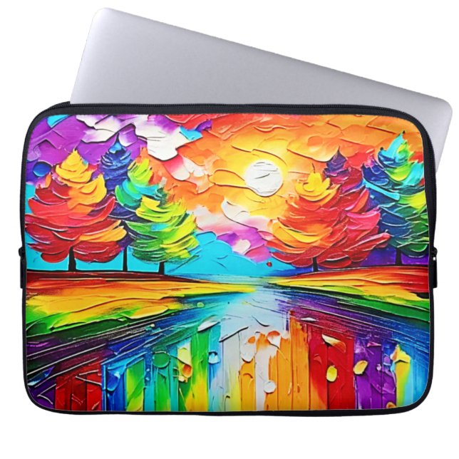 Capa Para Notebook Rainbow Forest Sunset Dreams (Frente)