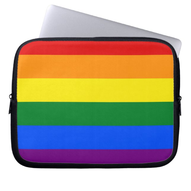 Capa Para Notebook Rainbow LGBT Pride Flag Laptop Sleeve (Frente)