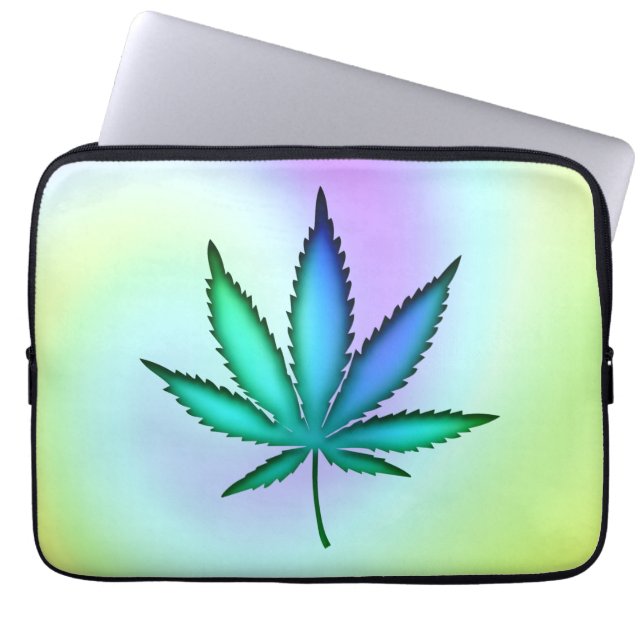 Capa Para Notebook Rainbow Love Leaf (Frente)