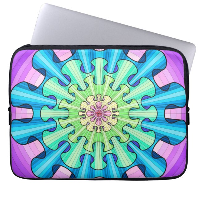 Capa Para Notebook Rainbow mandala (Frente)
