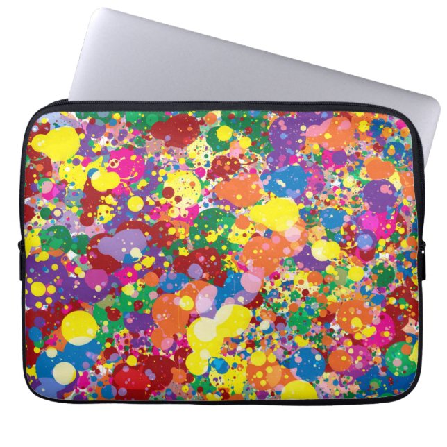 Capa Para Notebook Rainbow Paint Splatter (Frente)