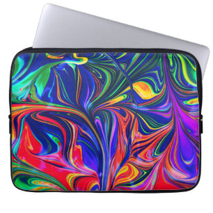 Capa Para Notebook Rainbow Swirl Trippy Glow Stick