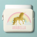 Capa Para Notebook Rainbow Unicorn<br><div class="desc">Dourado Rainbow Unicorn personalizado design.</div>
