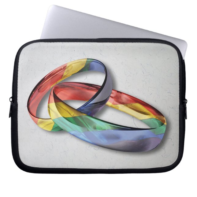 Capa Para Notebook Rainbow Wedings para Igualdade de Casamento (Frente)