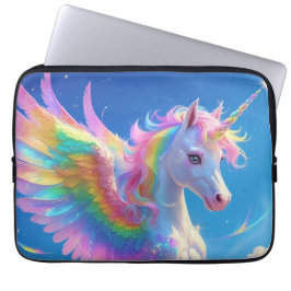 Capa Para Notebook Rainbow Winged Prancing Unicorn