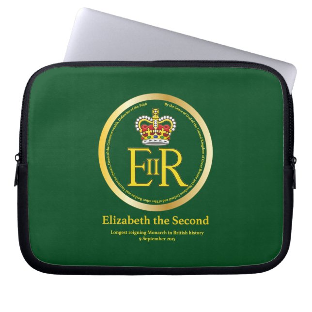 Capa Para Notebook Rainha Elizabeth II reinante (Frente)