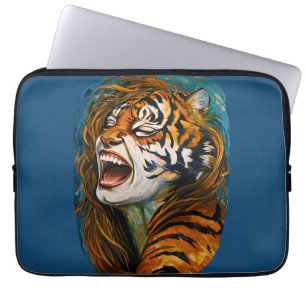 Capa Para Notebook Raio do Coração Selvagem - Tigresa Colorida