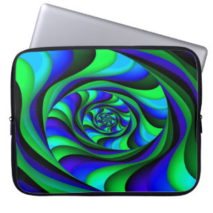 Capa Para Notebook Raio Verde Azul