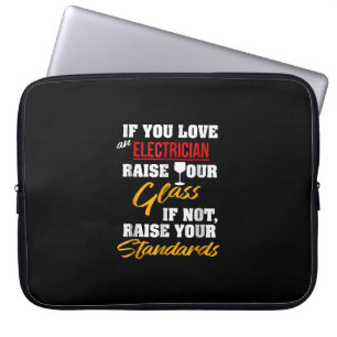 Capa Para Notebook Raise Glass Engraçado Apprentista Elétrica Pai de