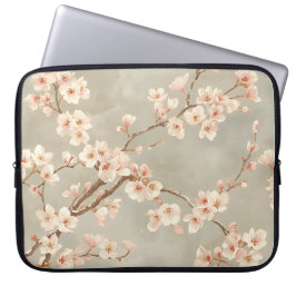 Capa Para Notebook Ramo de Sakura Flor de Cerejeira Vintage