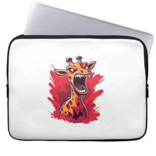 Capa Para Notebook Rapariga Irritada Gráfico Engraçado Girafa Kawaii