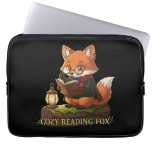 Capa Para Notebook Raposa Aconchegante de Leitura   Amante de Livros 