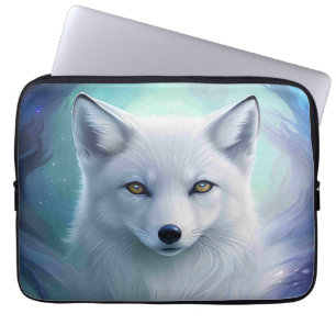 Capa Para Notebook Raposa Branca Incrível na Terra Gelada