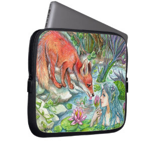 Capa Para Notebook Raposa e Sereia