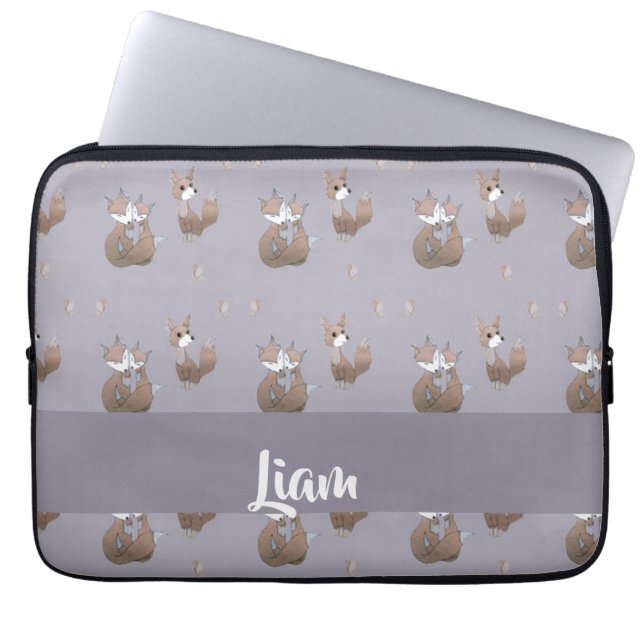 Capa Para Notebook Raposa feliz nas cinzas (Frente)