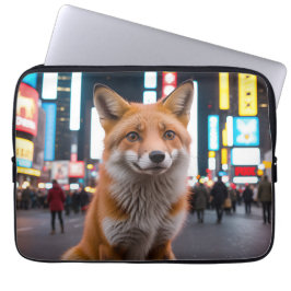 Capa Para Notebook Raposa na Times Square