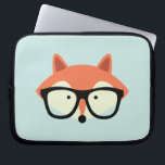 Capa Para Notebook Raposa Vermelha Hipster Cura<br><div class="desc">Ilustração adorável de uma raposa vermelha que veste um par de óculos de tamanho superior.</div>