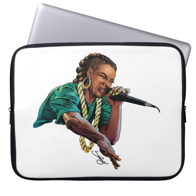 Capa Para Notebook Rapper Africano-Americano Bag (Frente)